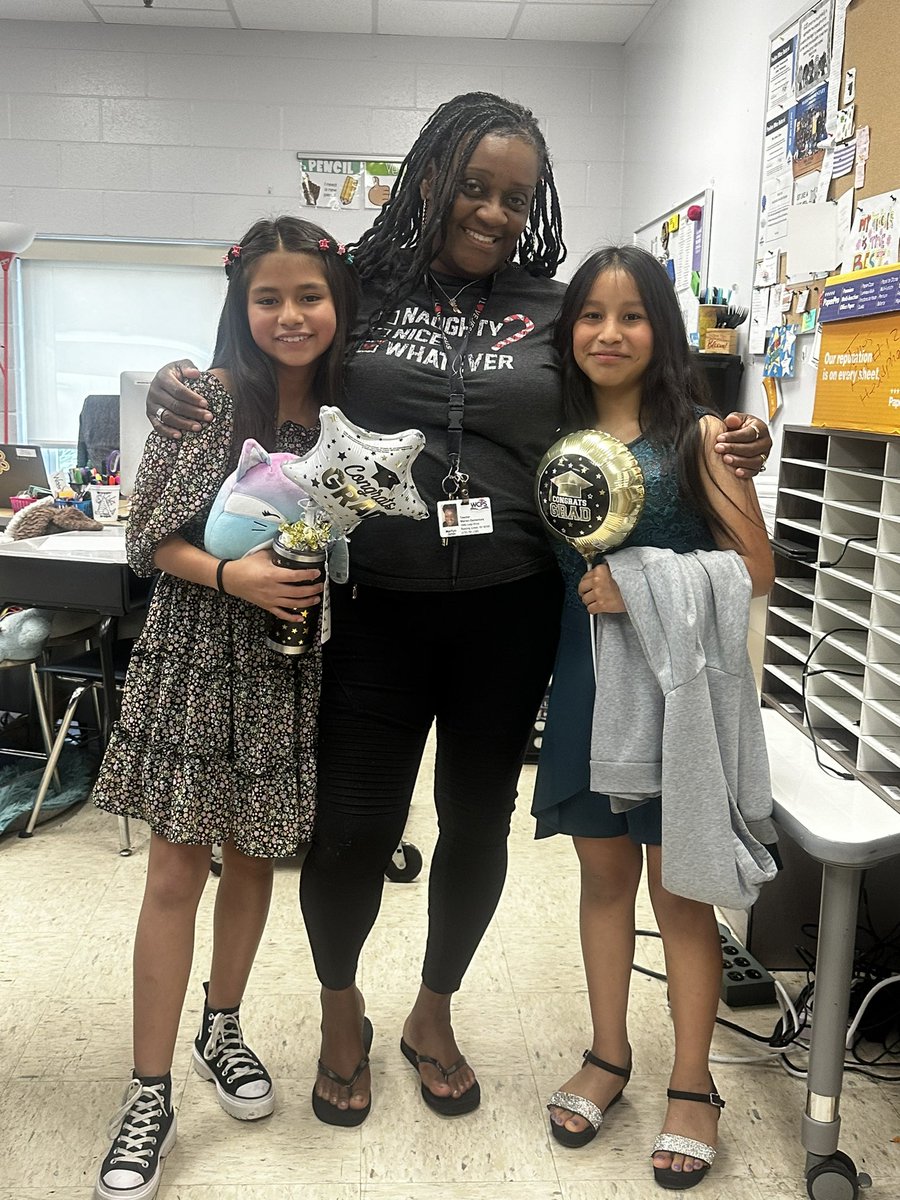 2 sixth grade graduates going to Middle … I am so proud of them!!! 
Congratulations 🎊🎈🎉
