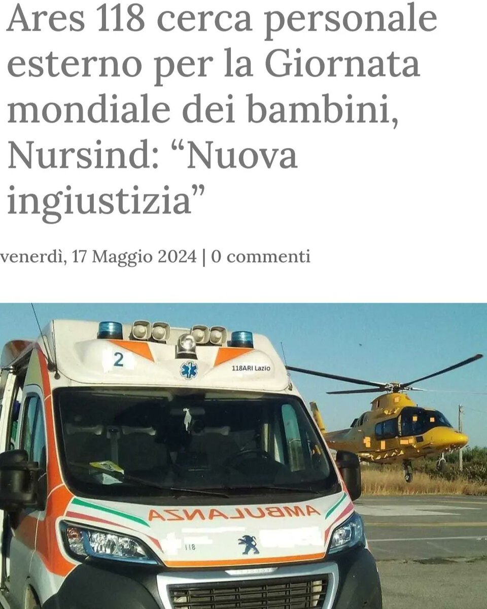 nursindares118's tweet photo. https://t.co/SlFb4RbXrP
Calpestata l'esperienza dei nostri operatori. 
Ne ho parlato con @Terzobinarioit https://t.co/B8ZaG4MNeo