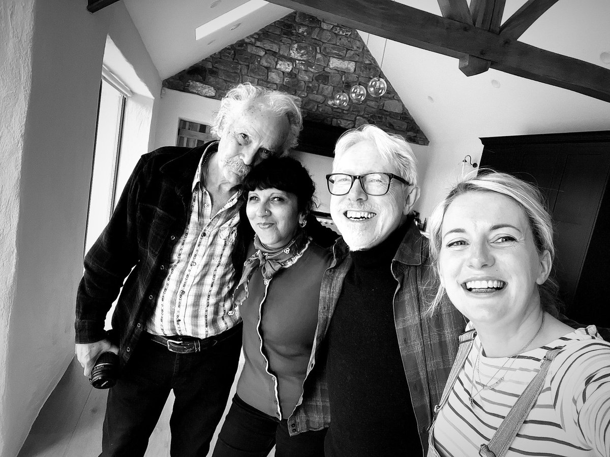 Today was very special! My great friend Vincent Woods turned up on my doorstep with two of the world’s greatest folklorists. Henry Glassie & Pravina Shukla. What an honour! #laochra