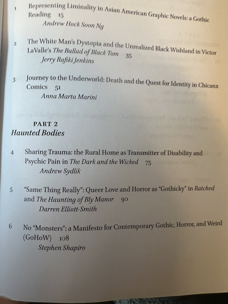 Thrilled to get my copy of The Gothic and Twenty-First Century American Popular Culture w/my essay “Sharing Trauma: The Rural Home as Transmitter of Disability and Psychic Pain in <a href="/TDATWfilm/">THE DARK AND THE WICKED</a>.” Can’t wait to dive into the other chapters! Thanks <a href="/AnnaMartaMarini/">AM_Marini</a> for editing!