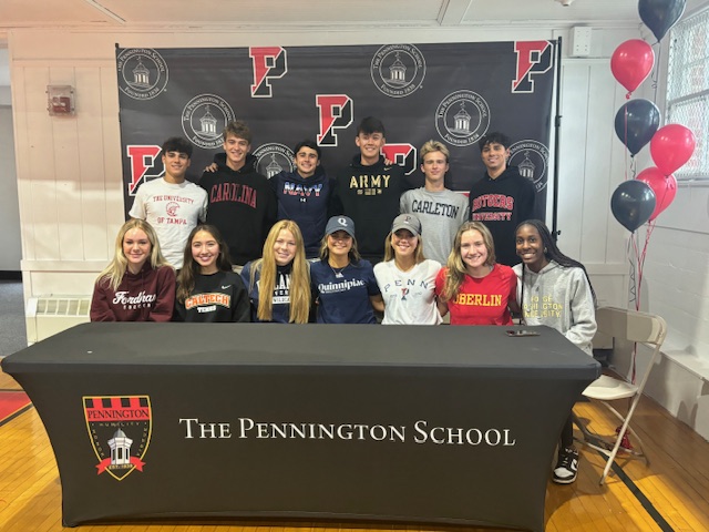Nearly all of Pennington's senior student-athletes heading off to play on the college level were honored at a breakfast put on by Mr. Materasso and his staff from the College Guidance Office! Parents, faculty, friends, and coaches were in attendance as well.