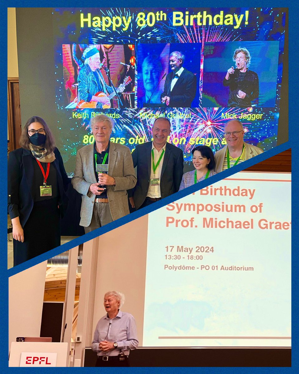 A special #birthday celebration for Prof. Michael Grätzel, with dear colleagues and friends - happy 80th anniversary, Michael! 🎉 It has been a unique pleasure and a great honor to work with you - thank you for your leadership, mentorship and support - to many decades ahead!🥂