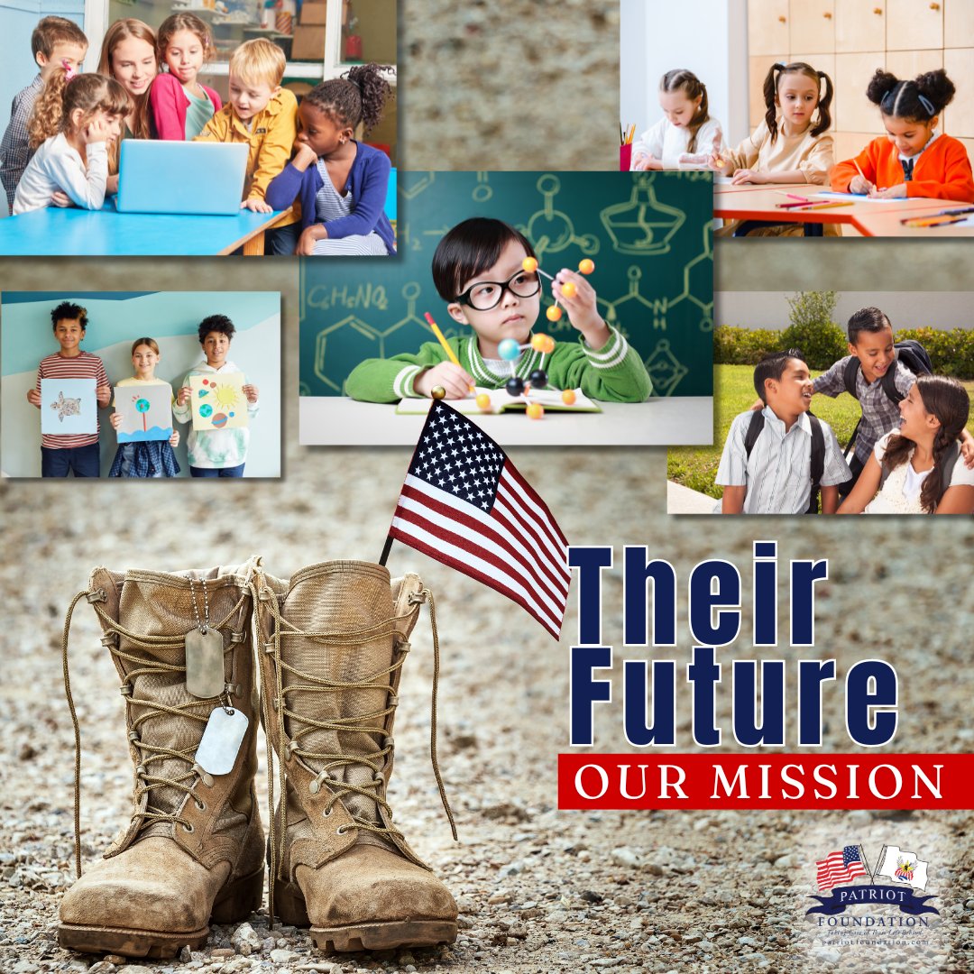 We strive to help provide a better future for the children of our wounded, fallen, injured and seriously ill service members through #educational freedom. You can too by donating at PatriotFoundation.org

#Scholarships #MilitaryFamilies #SupportOurTroops