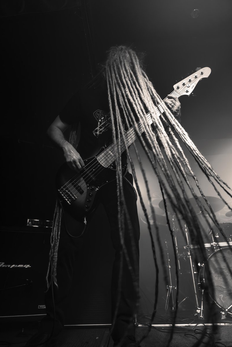 Shots of Mitch at Monarch Tavern last fall on tour with Thantifaxath. Photo credit: Dexter Forbes