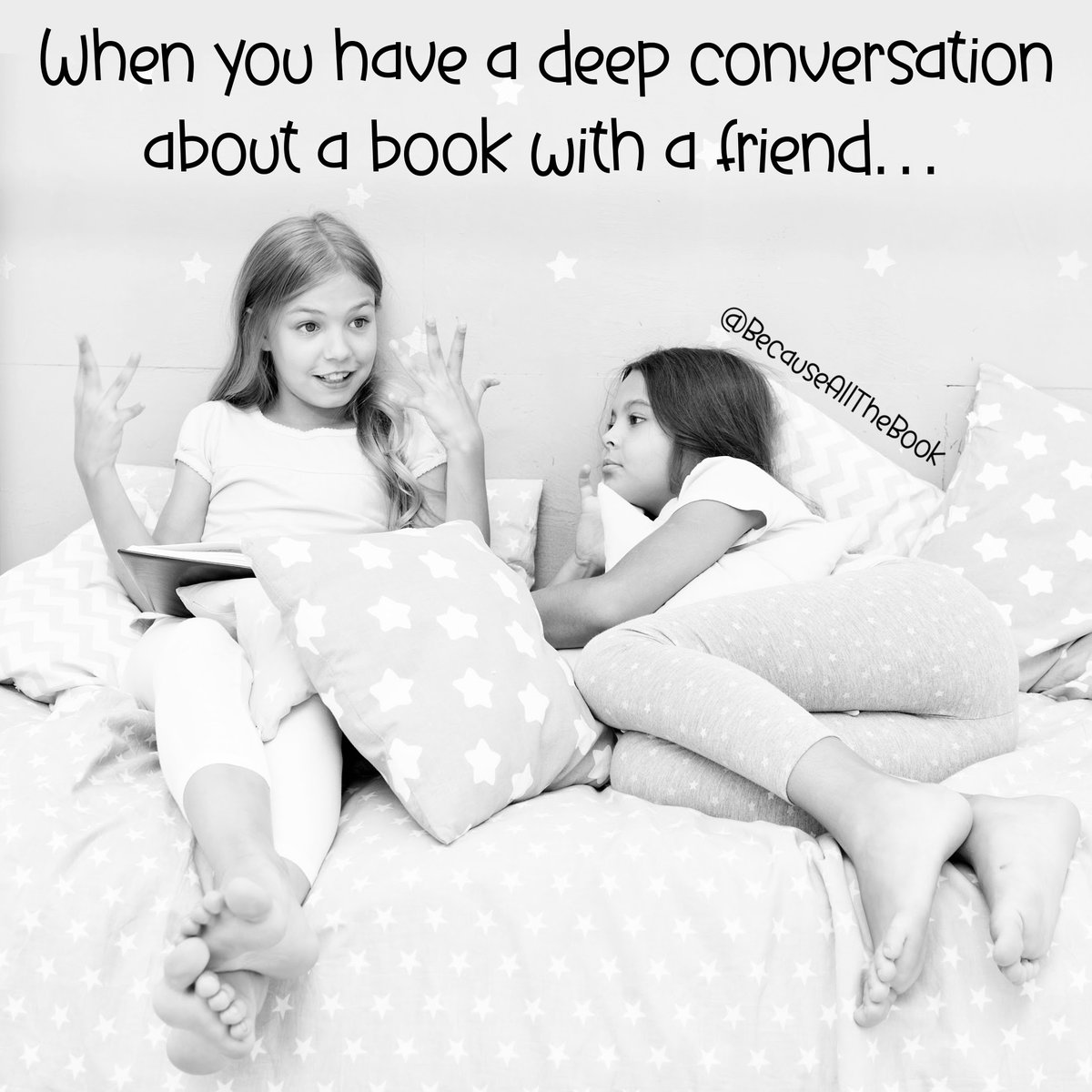I love chatting with friends about books!

#BecauseAllTheBooks #BookFriends #ReadingFriends #BookTalk