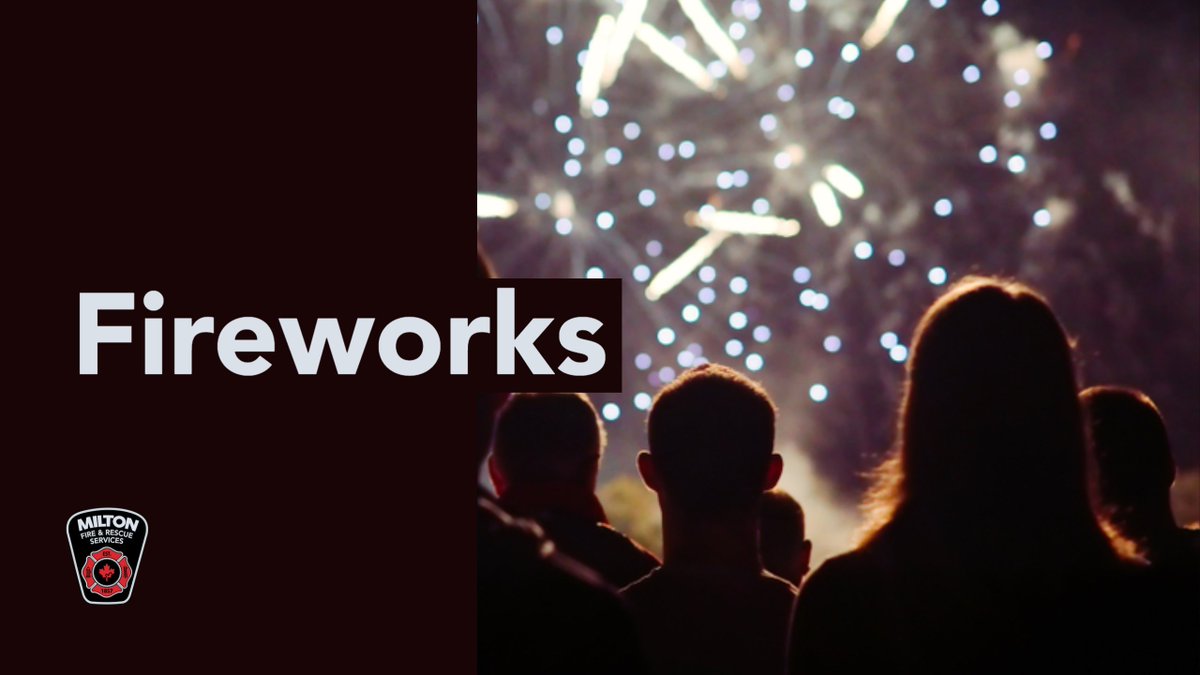 With Victoria Day approaching, residents are reminded of the updated Fireworks By-law 088-2023 that prohibits the sale, distribution and discharging of consumer fireworks.

Have a safe and happy long weekend, #MiltonON!

More info🔗 ow.ly/2XIU50RJX08
