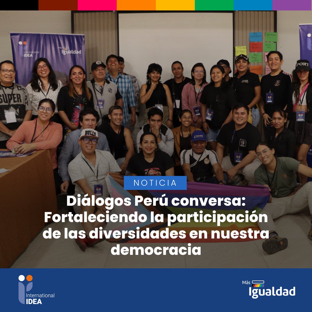 📰 Esta semana, se dio inicio a los Diálogos Perú Conversa, organizados por @IDEA_int_Peru y Más Igualdad Perú. Organizaciones defensoras de DDHH de personas #LGBT del Perú se reunirán para explorar cómo la diversidad aporta al diálogo político y a la democracia