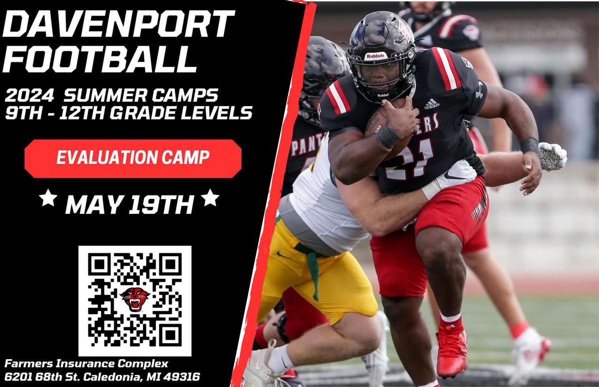 A few camps in Detroit / GR area to consider this weekend. I will be at the Davenport Camp. For more info on the US Army bowl, DM @Coach__Zimm