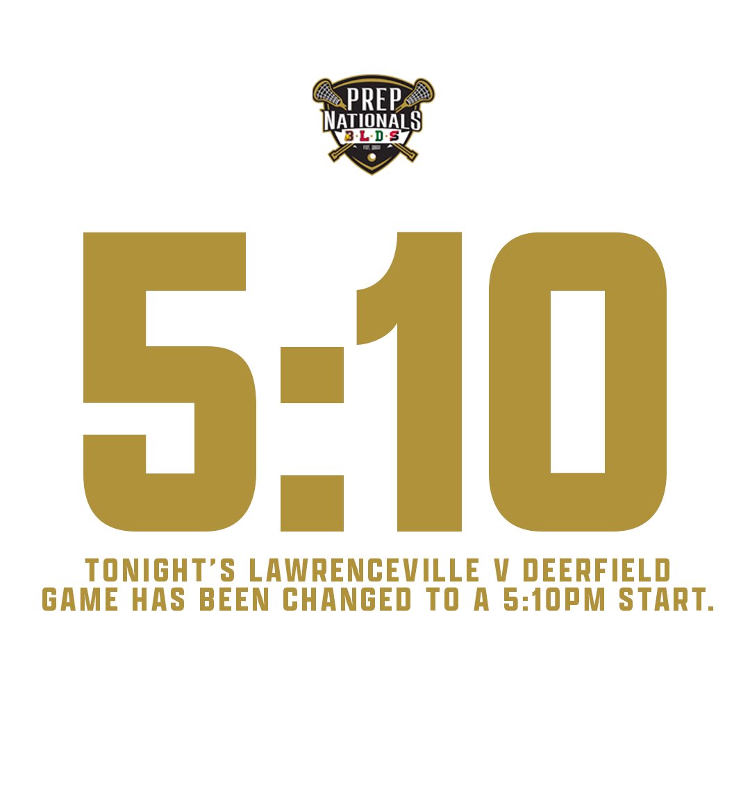 Tonight’s games have been pushed back ten minutes.