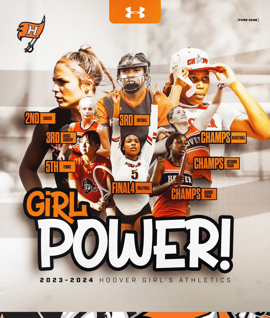 HOOVER GIRLS ARE THE BEST! What a great 23-24 school year for the Lady Bucs! #BigTimeBucs #GirlPower #SailsUp🏴‍☠️