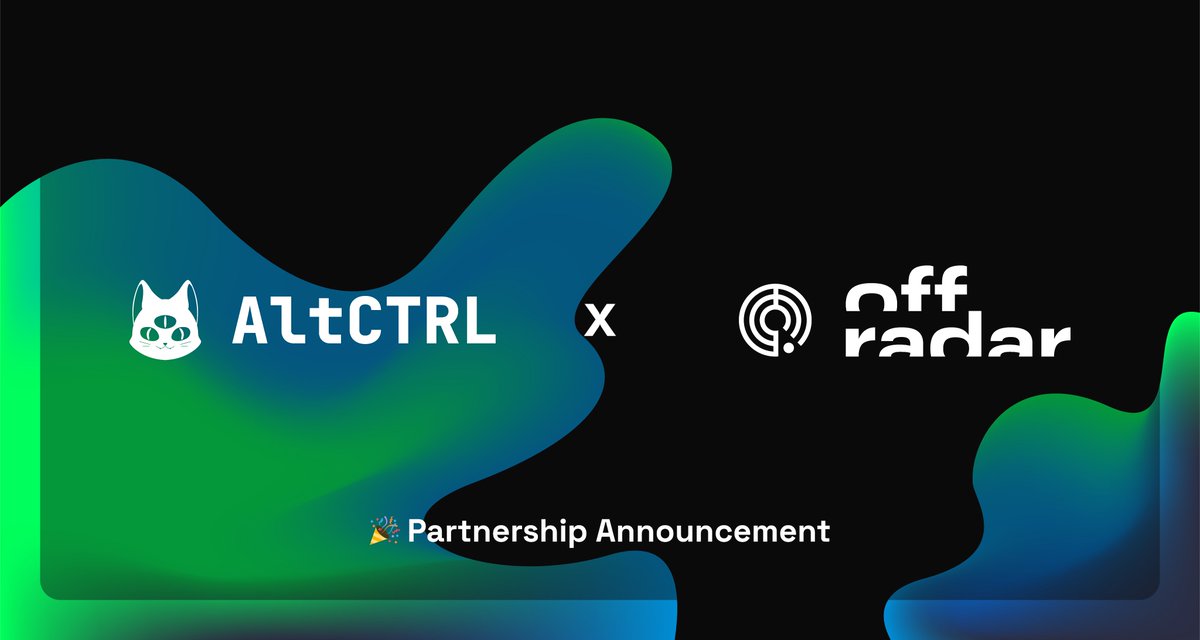 🎉 Big News! 🎉 @OfficialAltCTRL is excited to announce our partnership with @OffRadarVPN! Together, we’re revolutionizing #DeFi and decentralized privacy solutions. Here’s what to look forward to: 🚀 Exclusive Listing: Off Radar’s innovative dVPN will be listed on our