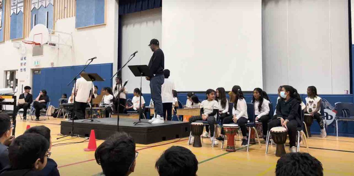 I have a friend who’s a music teacher; he asked me if I would be willing to share a poem, written to music composed and played by the school band (grades 3-5). With no rehearsal, we got together and made it all work! The kids were so excited and proud, and I loved the challenge!