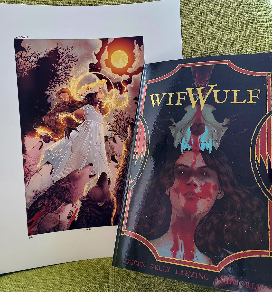 At long last, my Wolf Goddess pledge for #WIFWULF has arrived. Not to brag but I was backer #2 on the whole damn project. @DailenOgden is a truly unique talent, creating the most beautiful and brutal fantasy work from a place of pain and transformation. Kudos to the whole team!