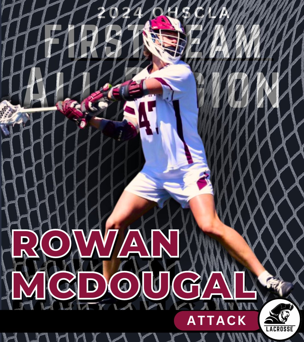 Congratulations Class of 2024 Attackman Rowan McDougal as being named First Team All Region!