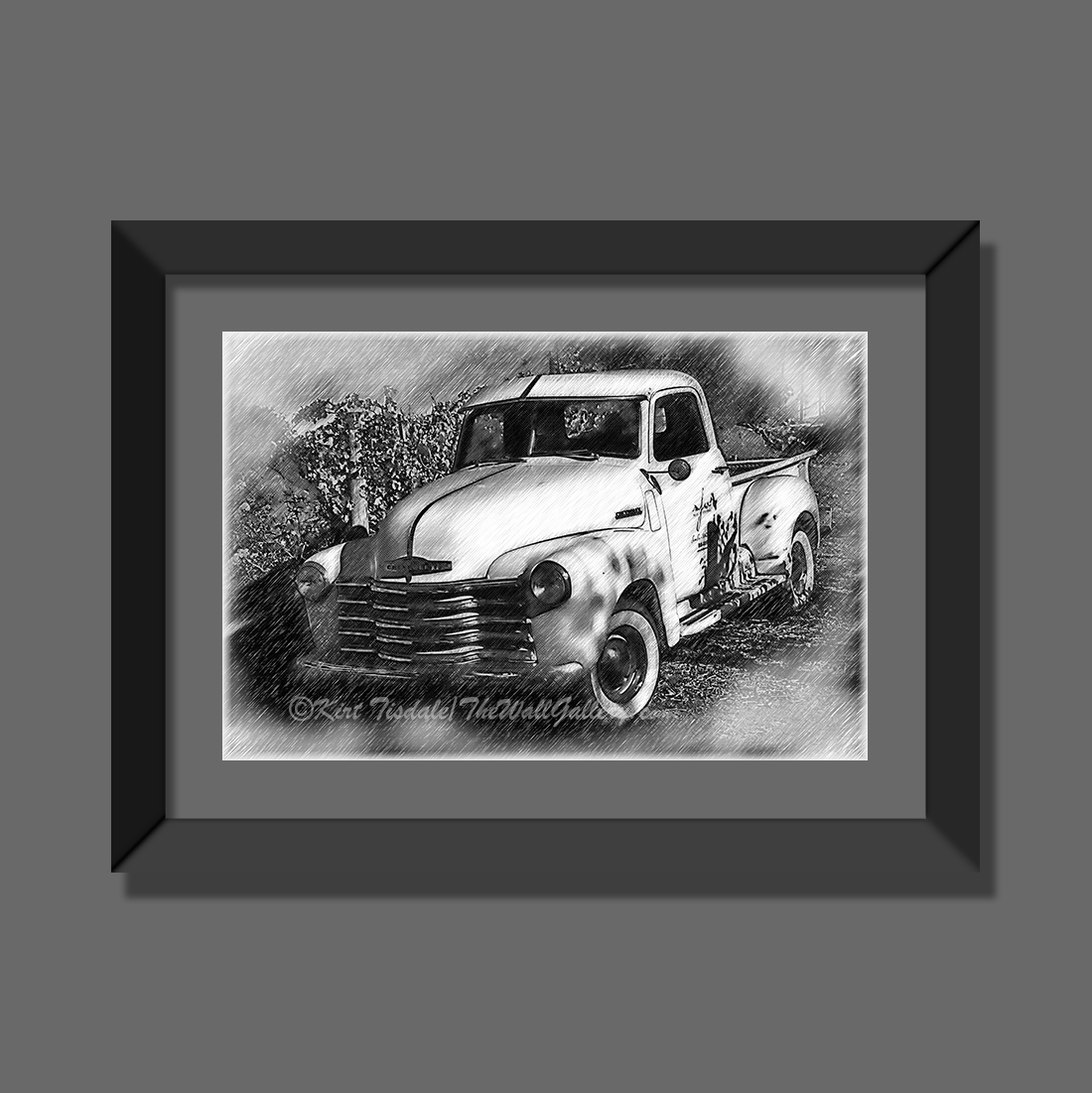 The Chevy Truck by Kirt Tisdale thewallgallery.com/black-and-whit… #thewallgallery #art #wallart #artprint #artwork #artist #artforsale #sketching #sketches