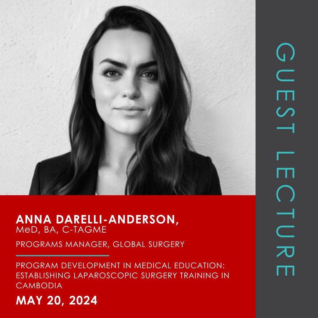 Center for Global Surgery (@uucgs) on Twitter photo Join us Monday from noon - 2 p.m. to hear from <a href="/AnnaDarelli/">Anna Darelli-Anderson, MEd, BA, C-TAGME</a> about the laparoscopic surgery training program in Cambodia. To join, email Liz.Elvira@hsc.utah.edu Join us Monday from noon - 2 p.m. to hear from <a href="/AnnaDarelli/">Anna Darelli-Anderson, MEd, BA, C-TAGME</a> about the laparoscopic surgery training program in Cambodia. To join, email Liz.Elvira@hsc.utah.edu
