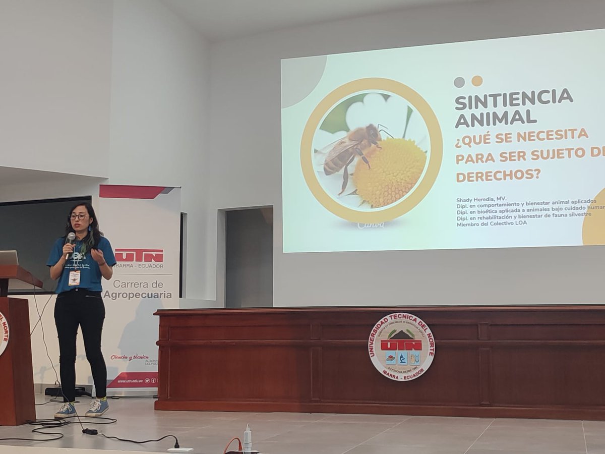 Shady Heredia, medica veterinaria y experta bioética, aborda sobre los derechos de la Naturaleza y el Proyecto de Ley de #BienestarAnimal, sensibilizando sobre las abejas y sus derechos que están incluidos en esta normativa que se está debatiendo en @AsambleaEcuador #beeday2024