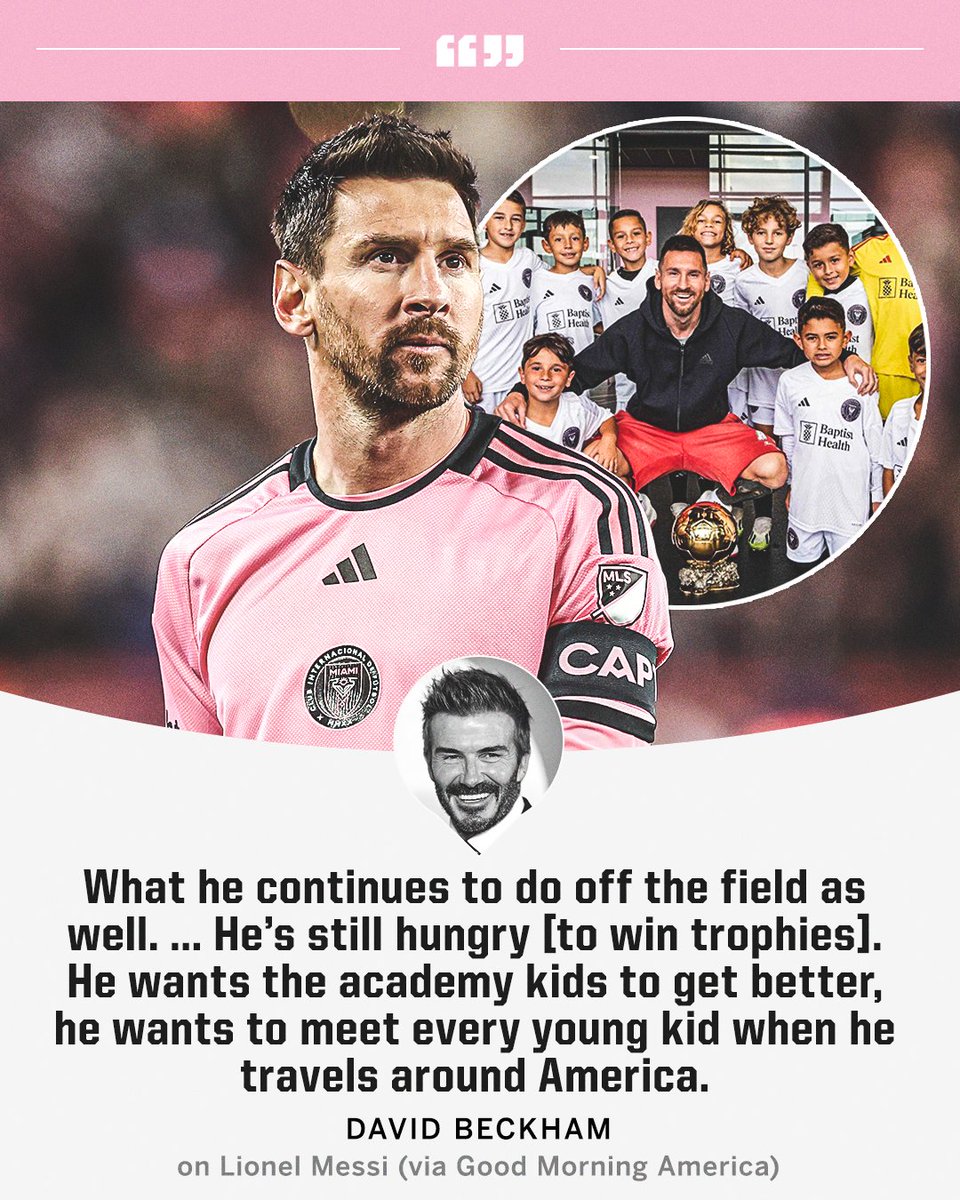 David Beckham spoke about Lionel Messi's desire to impact ⚽️️in the U.S. off the pitch ❤️