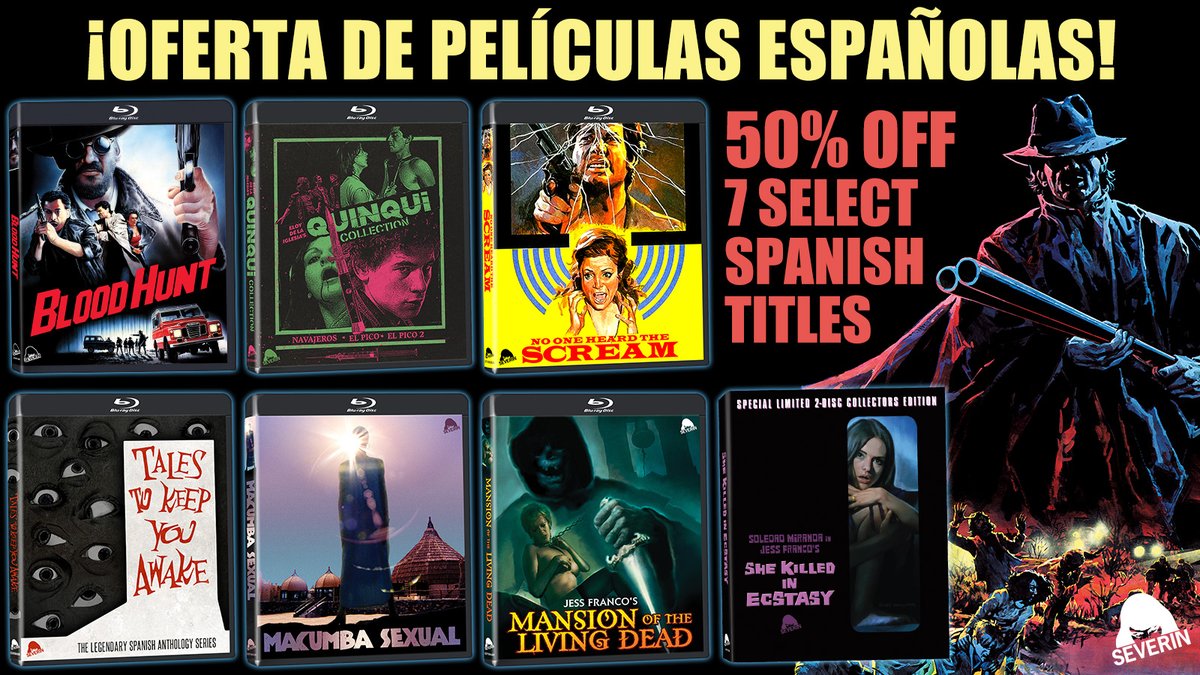 As a continuation of our celebration of Spanish cinema, the webstore will also be offering 50% off a lovingly curated selection of seven Spanish films from now until May 24th. Sale Link: severinfilms.com/collections/sp…