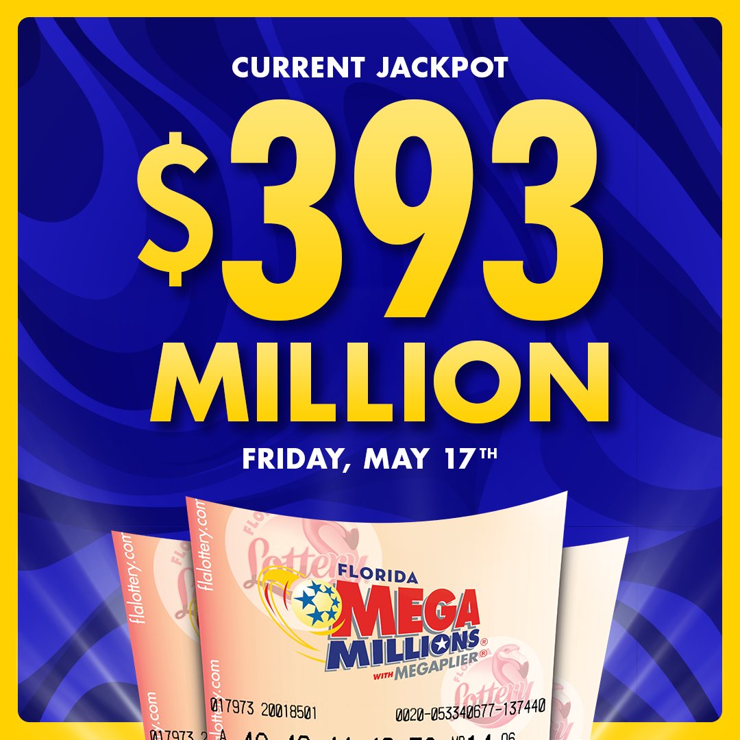 Heading into the weekend on a high note! The MEGA MILLIONS jackpot has reached $393 million. Who has their ticket ready? 🙌😆 #FloridaLottery #MEGAMILLIONS