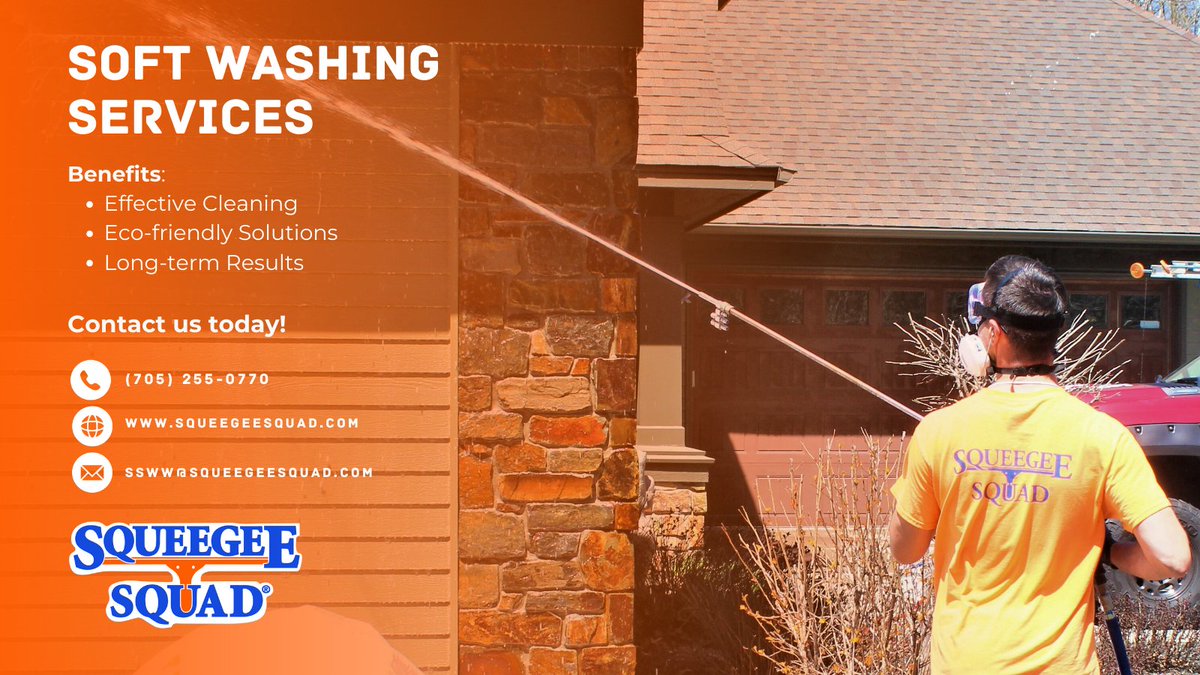 Revitalize your home with our Pressure & Soft Washing! We use eco-friendly cleaners to remove dirt, mold, and stains without damage. With soft-washing, surfaces stay cleaner longer. Let us tackle tough stains, leaving your home fresh!💦 #PressureWashing #SoftWashing #CleanHome