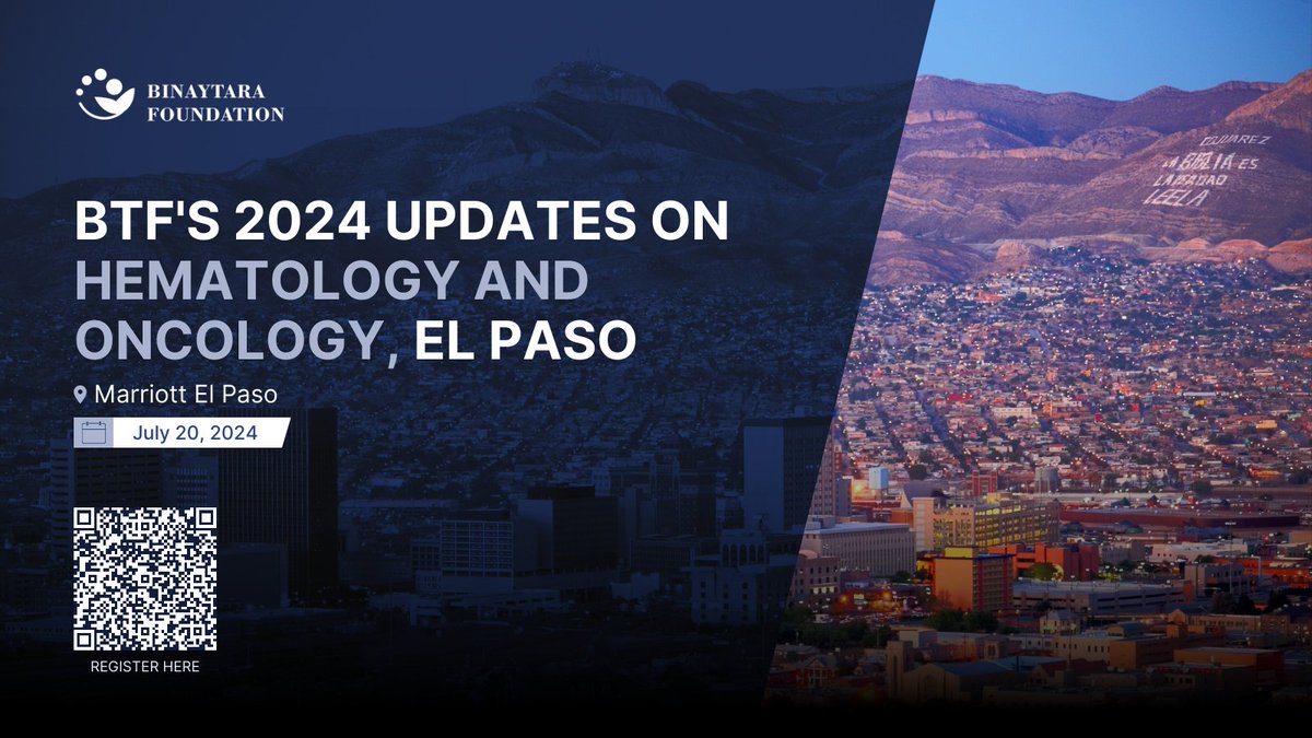Join us in El Paso for a comprehensive #ASCO24 review this July - register today! 🗓️ July 20, 2024 📍 Marriott El Paso 🌐 education.binayfoundation.org/content/btfs-2… #CME #ASCO #oncology #hematology #cancer #cancercare #Healthcare #Medicine