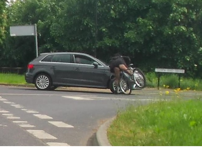 Just editing a video of an absolute cunt tailgating me, I get a bit on this stretch of road as there's a shared path next to the road. He turned off, and across the path that I don't think is safe! I didn't notice this at the time.