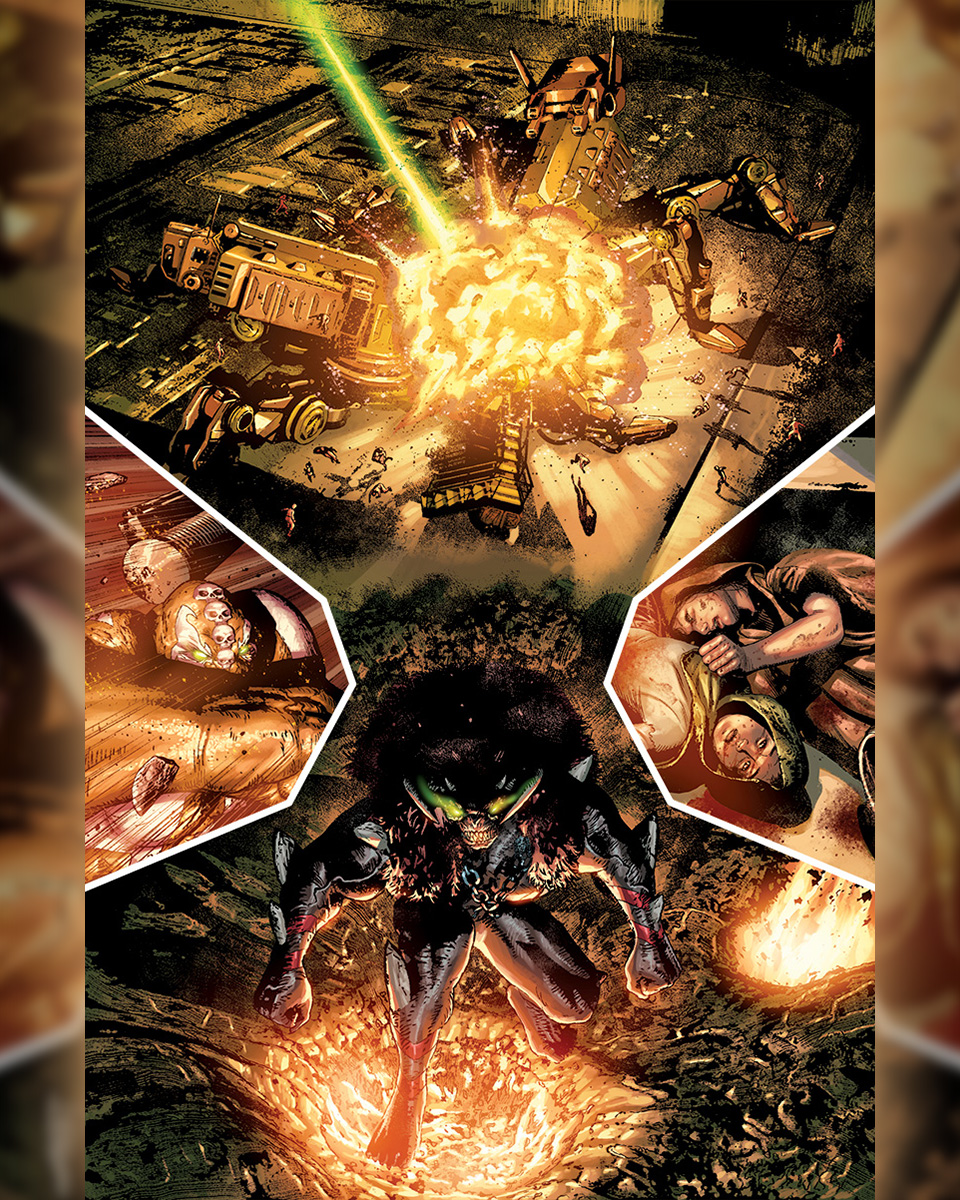 Todd_McFarlane's tweet photo. COOL sneak peek of MONOLITH #2... get YOUR copy on 06/12!
Artist: @valeriogiangio1
Colorist: @ulisesarreolap
TODD.
#monolith #omegaspawn #spawn #toddmcfarlaneproductions #mcfarlanecomics #coverart #comics #imagecomics https://t.co/XCEj9afvM2
