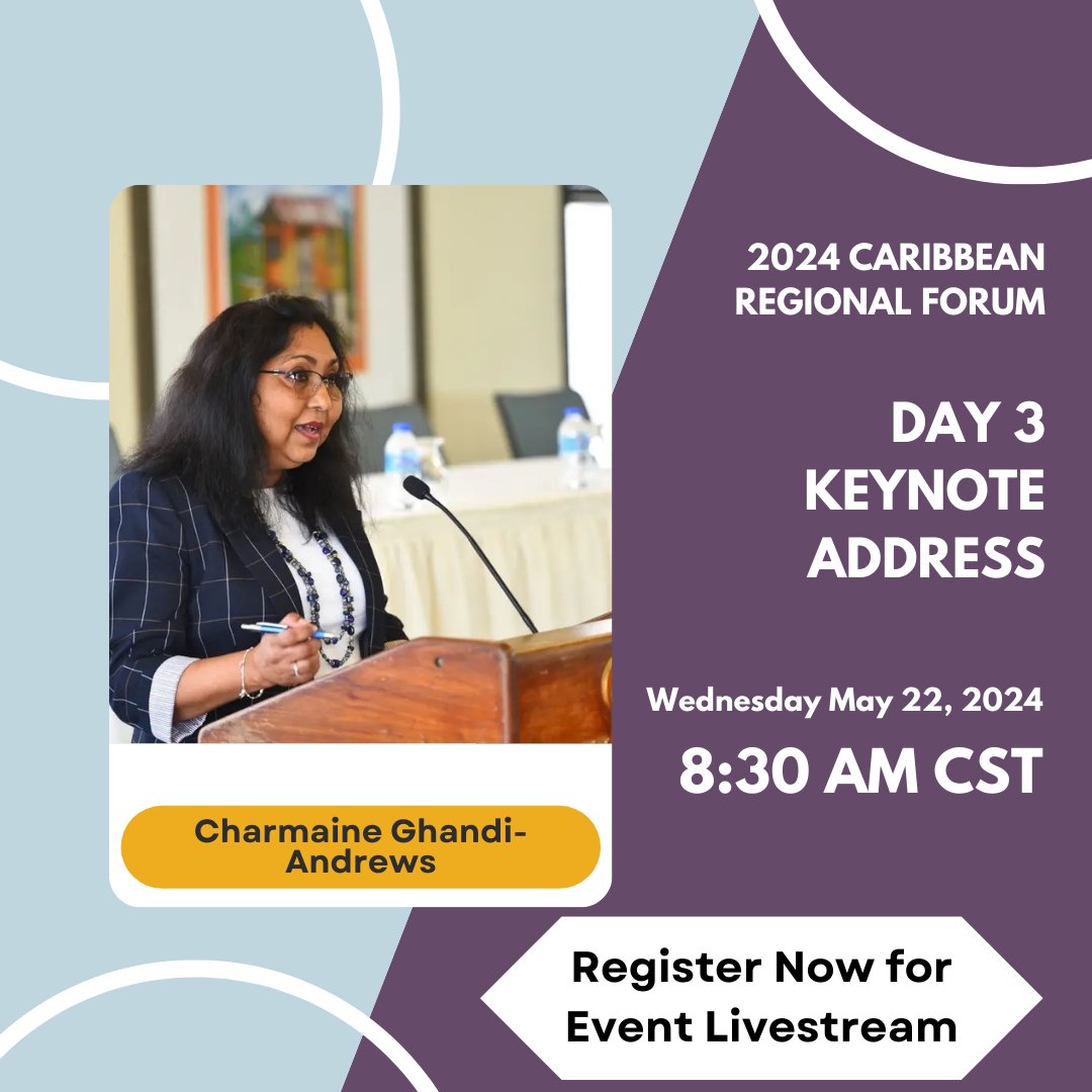 🌟 We are thrilled to announce Charmaine Gandhi-Andrews as the keynote speaker for Day 3 of the 2024 Freedom from Slavery Caribbean Regional Forum! Register Now! freetheslaves-net.zoom.us/webinar/regist… #EndTrafficking #FreedomFromSlaveryForum #CaribbeanForum #HumanRights
