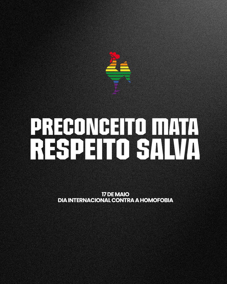 Pela liberdade de ser quem é, sem discriminação ou preconceito!

No Dia Internacional da Luta Contra a Homofobia, Transfobia e Bifobia, celebrado nesta sexta-feira (17/5), o Galo e o @InstitutoGalo reforçam a promoção da igualdade e o combate a qualquer tipo de ato