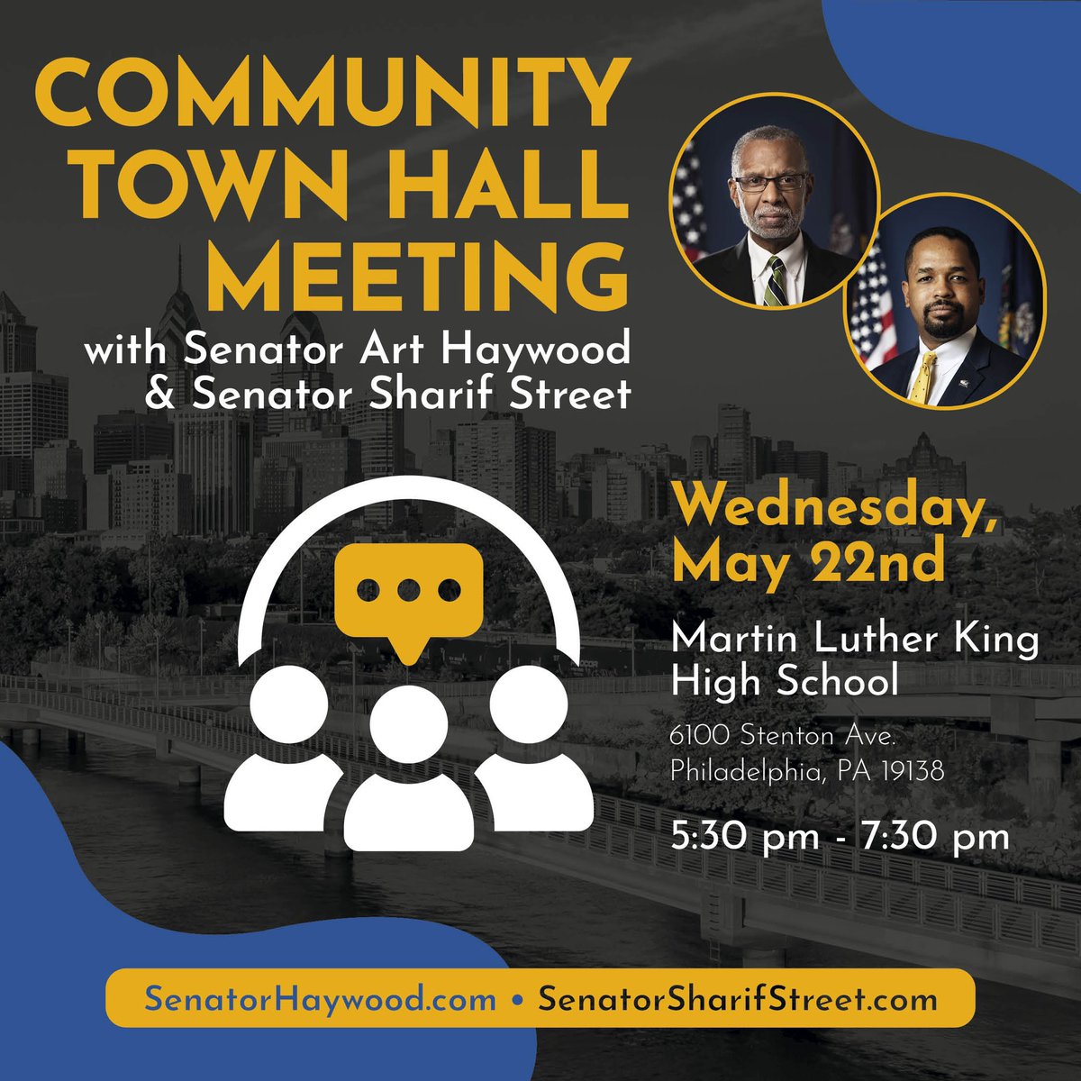 Join me and Senator Haywood next week, May 22nd for a community meeting which will include  PA BUDGET priorities. A budget funded by you should center your needs. Don’t miss it. #pabudget