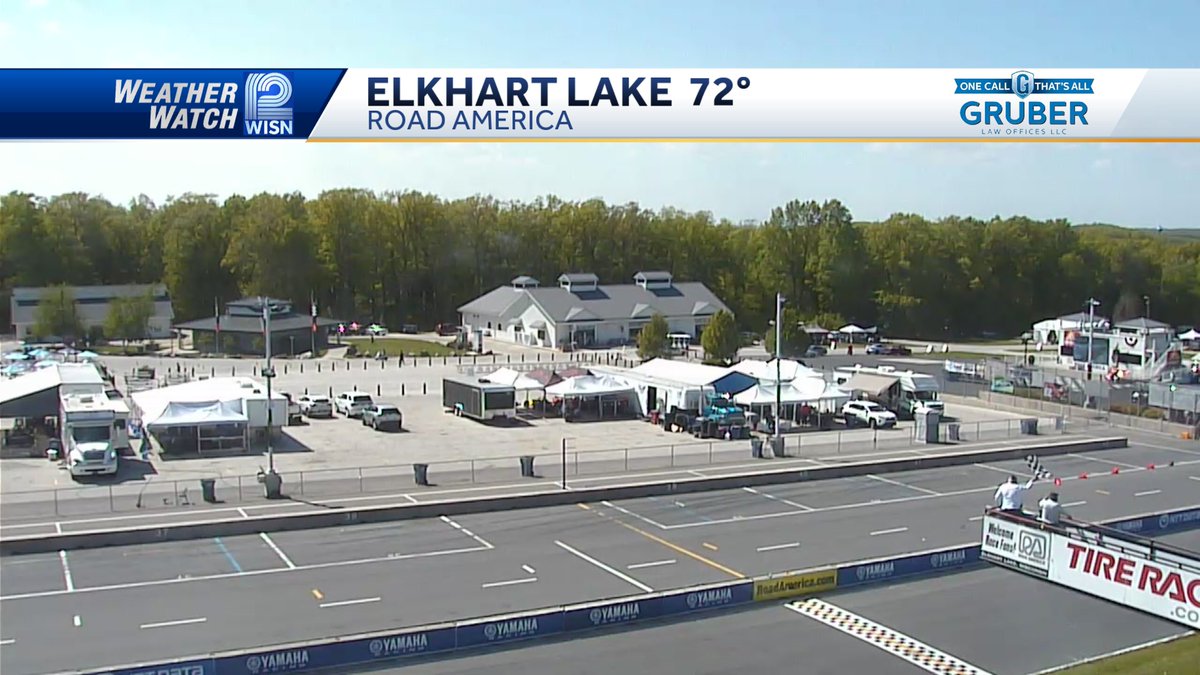 Perfect weather for vintage car weekend at @roadamerica.