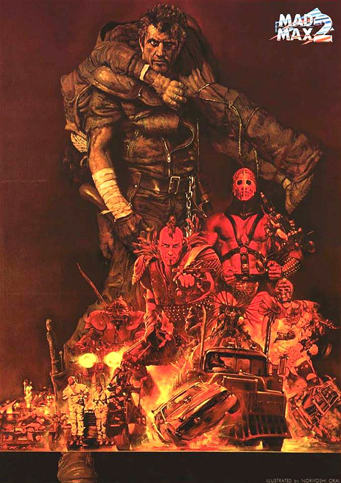 Hall of fame poster by Noriyoshi Ohrai for 'Mad Max 2' aka 'The Road Warrior' (1981), discussed in my new video about George Miller's dystopian vision of the future: youtube.com/watch?v=Z3RTET…
