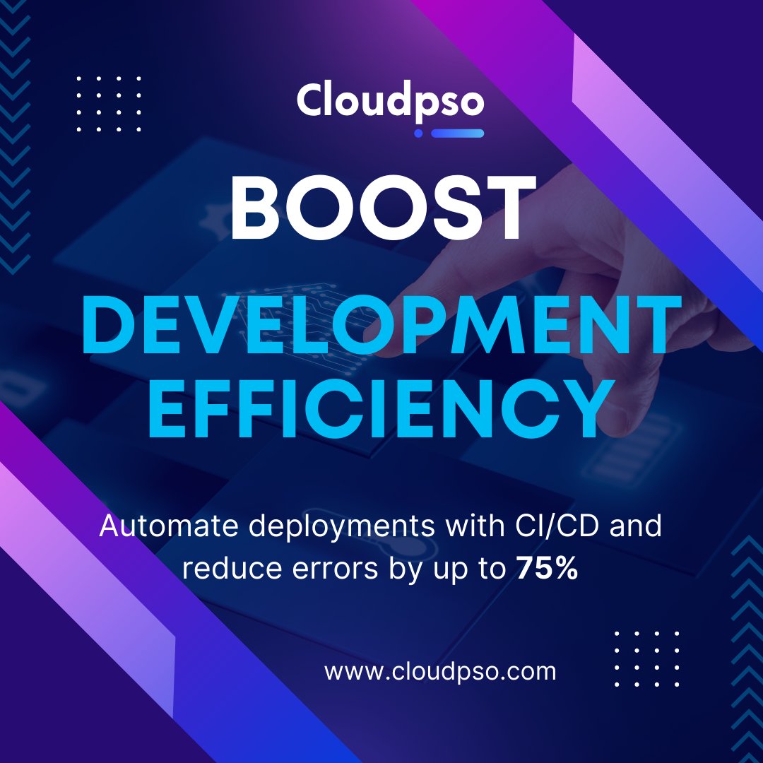 cloudpso's tweet image. Did you know deploying code manually can introduce errors and slow you down? Cloudpso integrates seamlessly with popular tools to automate deployment, saving you 75% of deployment time.

#DevOpsAutomation #ContinuousIntegration #ContinuousDelivery #Cloudpso
