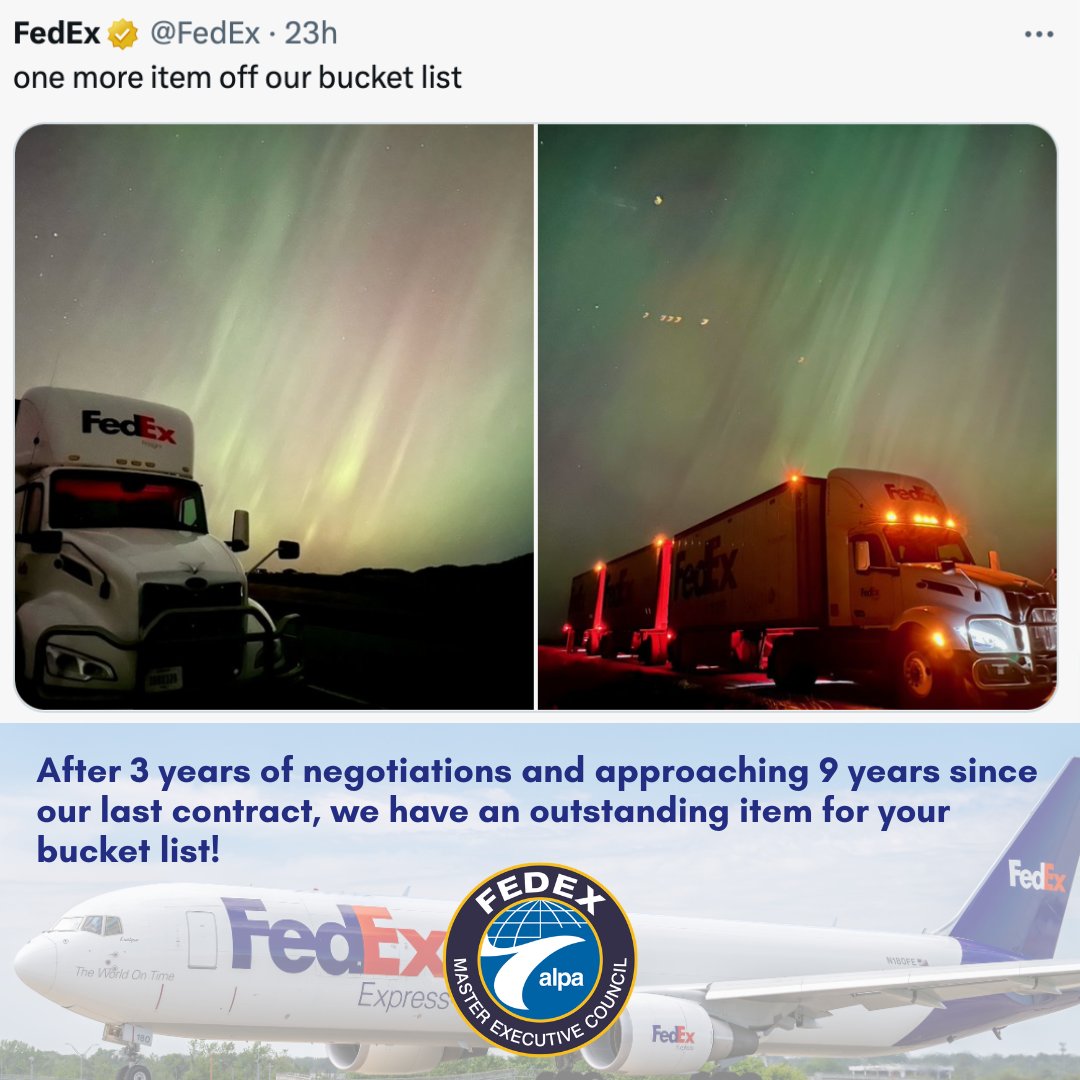 FedExPilots's tweet photo. .@FedEx, we have an outstanding item you can take off of your bucket list, too! 

#SpecialDelivery #FedExPilots #FedExHeroes https://t.co/UKGojAkR97