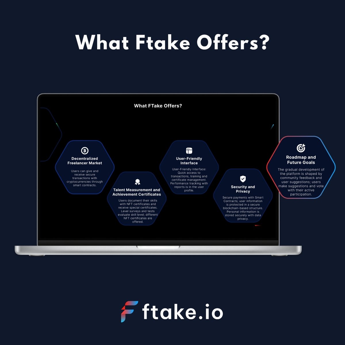 ftakeio's tweet image. What Ftake Offers?💥

#FTAKE #Bitexen #TokenSale