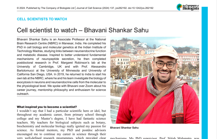 So proud to see a former post doc named 'Cell scientist to watch' from @J_Cell_Sci Congrats Bhavani @urssahu !!! journals.biologists.com/jcs/article/13…