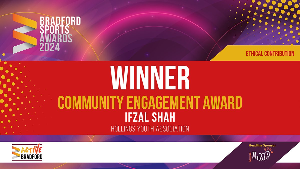 The winner of the Community Engagement Award goes to Ifzal Shah @HollingsYouth 

A huge congratulations!

#BSA24