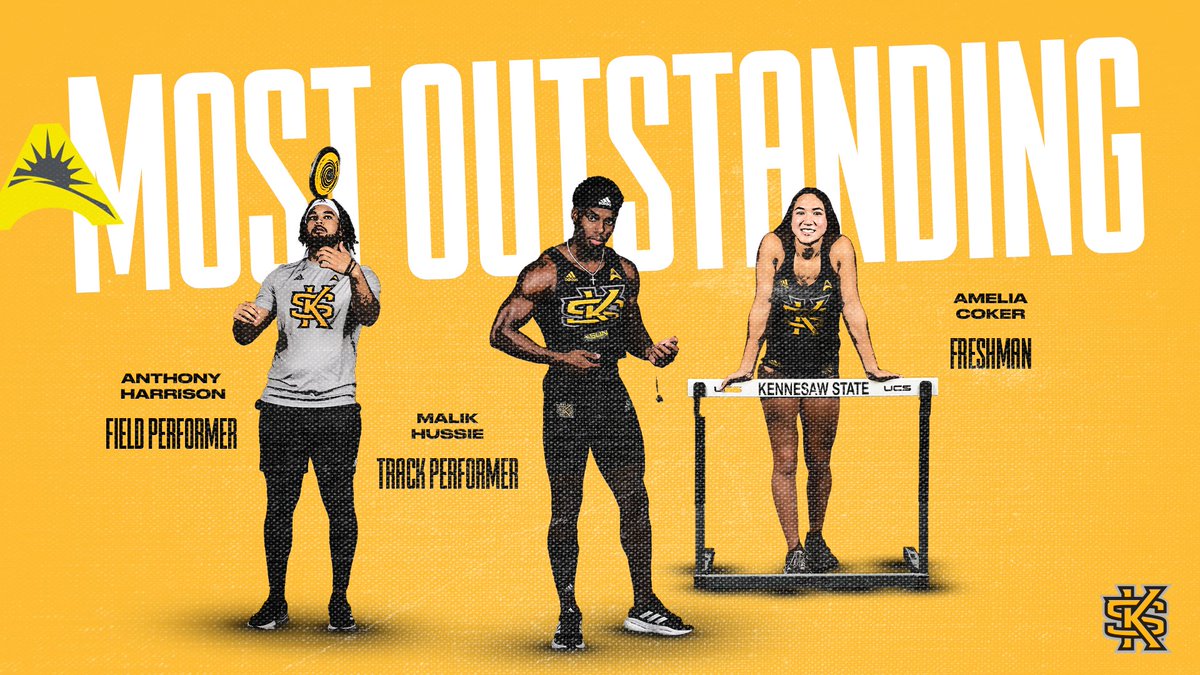Congrats to Anthony, Malik and Amelia for earning #ASUNTF Most Outstanding Performer awards! 📰 bit.ly/3yx8poq #HootyHoo | #ThinkBigger