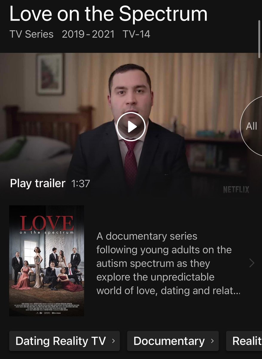 So delighted that I stumbled across Love On The Spectrum because it’s oh-so endearing!🥰 CHECK IT OUT!📺 Think I must live vicariously through reality tv, lol, because I enjoy watching dating shows yet have only gone on 2 dates in the past 3 yrs myself.😆 #LoveOnTheSpectrum
