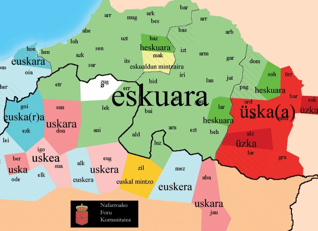 Euskera-Auskera-Euskara-
Uskara-Uskea-Uska-Uskera-Eskuara-Heskuara-Ūska-
Üzka-Eskualdun mintzaira-
Euskal mintzo...❤️

Gu gara euskara, gu euskaraz gara ...