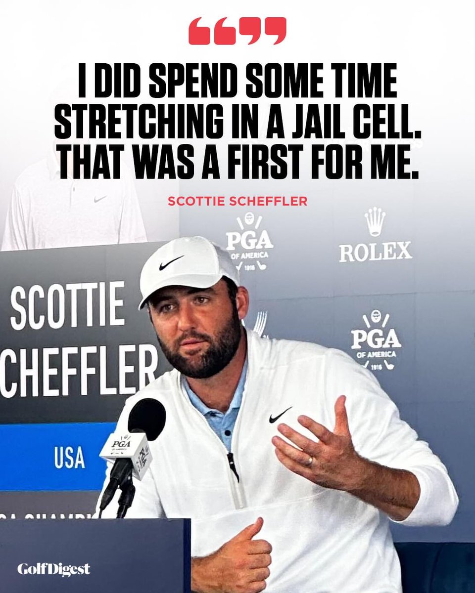 Best golf #pressconference since Tiger woods said he was a sex addict with his mom in the front row 

#Scottie_Scheffler #pga #golf