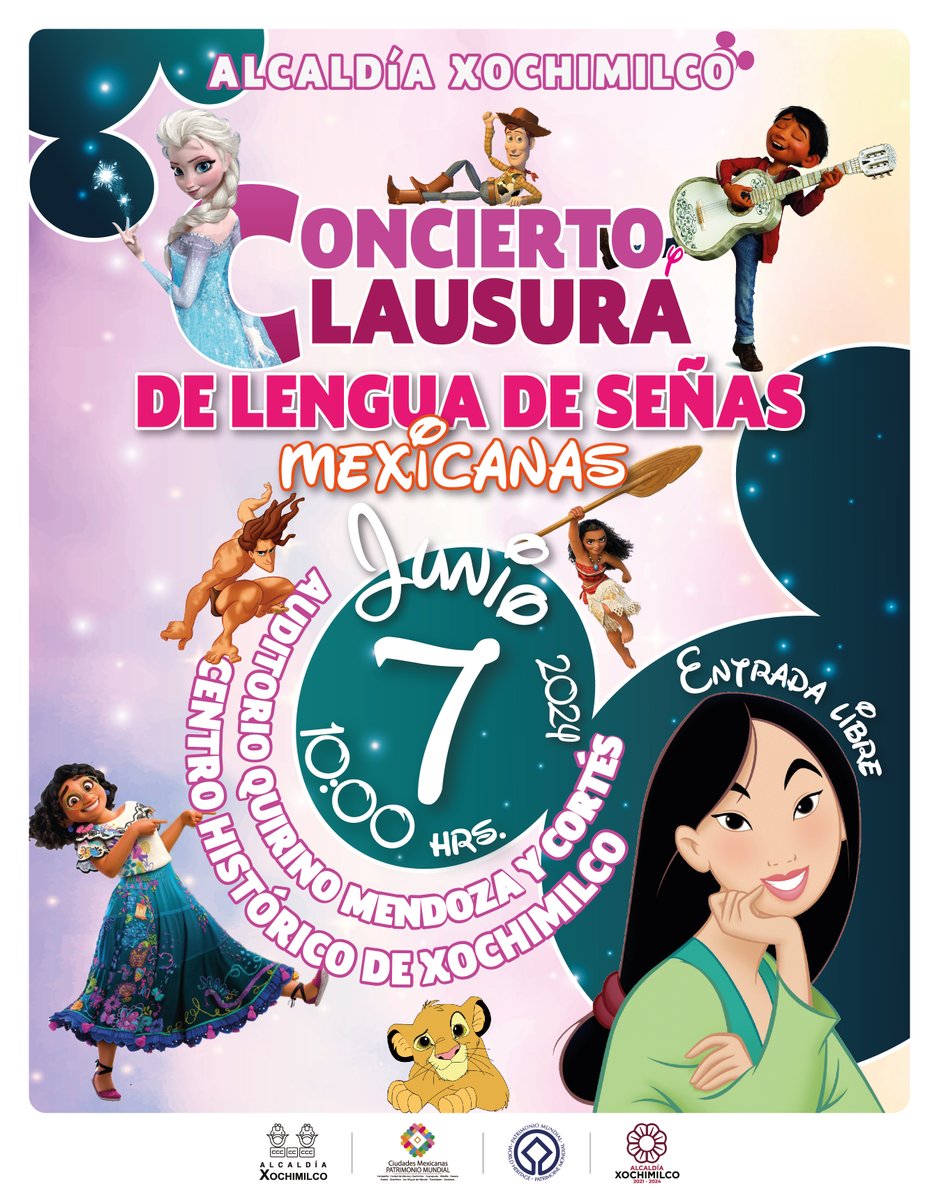 Te invitamos a la Clausura y Concierto de Lengua de Señas Mexicanas, el próximo 7 de junio en el Auditorio Quirino Mendoza y Cortés 🧏. #EntradaLibre 🎟️ 🕜Desde las 10:00 horas.