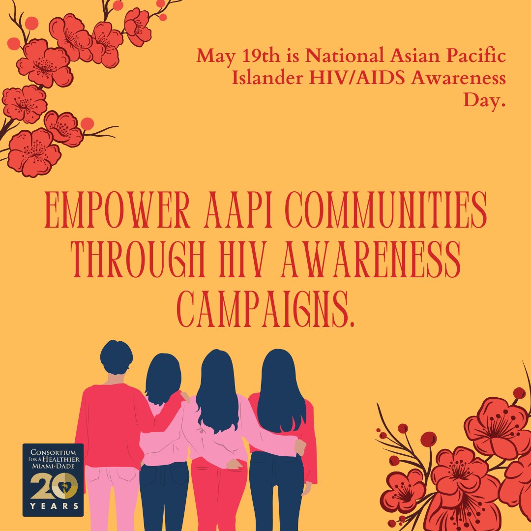 May 19 is National Asian Pacific Islander HIV/AIDS awareness day. Today join us as we help combat HIV/AIDS stigma. Promoting preventing, testing, and treatment, can help us #StopHIVTogether. #NAPIHAAD

 cdc.gov/stophivtogethe…