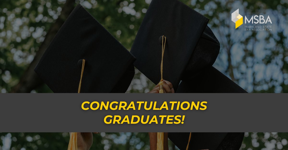 🎓🎉 Caps off to the 2024 graduates of University of Baltimore School of Law and University of Maryland Francis King Carey School of Law! Congratulations on this momentous achievement. We are rooting for you as you continue on your legal path. 

#MSBA #MarylandLawyers