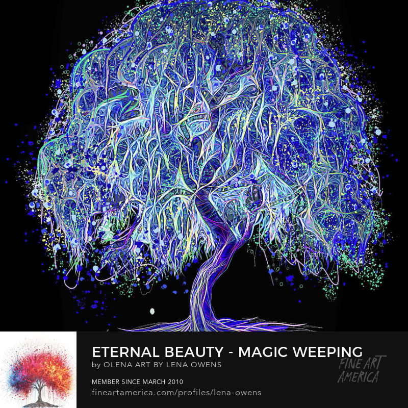 🌿🖤 Eternal Beauty - Magic Weeping Willow Tree Art 🖤🌿 🌌 “Darkened sky above, Willow’s branches reach for stars, Silent symphony.” 🌌
🔗     fineartamerica.com/featured/etern… #Art #WeepingWillow     #TreeOfLife #EternalLife #HomeDecor #MagicArt #CanvasPrint #BlackBackground 
🎨 Magic