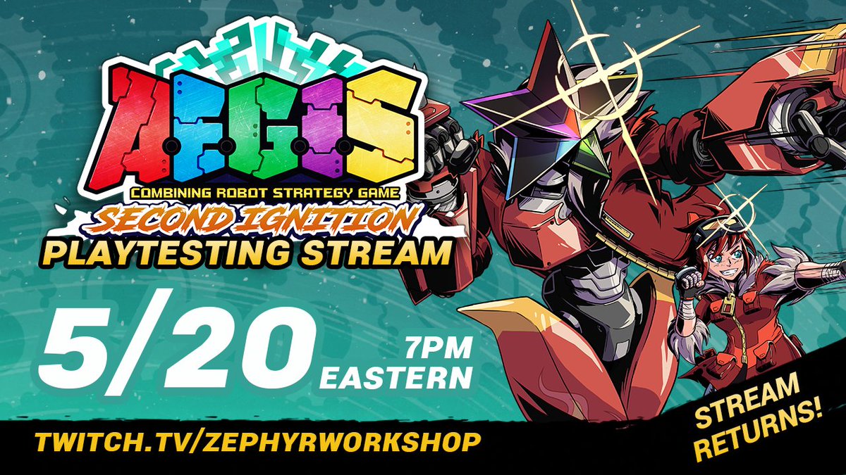 This Monday we're gonna be back on Twitch doing some AEGIS playin' and chattin' after a long hiatus! Catch it, and/or check the VOD on Youtube later.