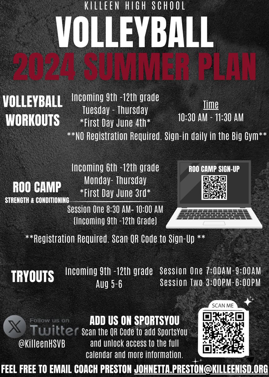 Check out the overview of the LRVB Summer Plan! 🏐💫 #LRVB2024 @KHSRoos @killeen_hs @coachsadler