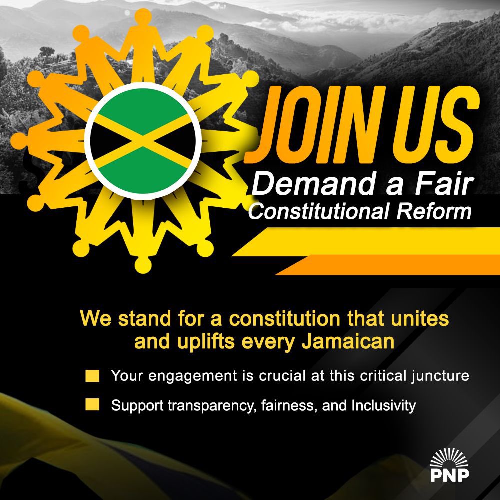 Demand a Fair Constitutional Reform! We stand for a constitution that unites and uplifts every Jamaican.