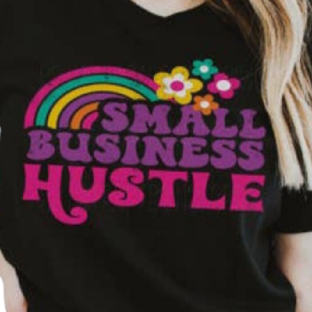 DTF Soft Ink High Heat Transfer Vintage Small Business Hustle Rainbow Floral Ready To Press tuppu.net/cf88ef4 #explorepage #glitter #aromatheraphy #Warehouse1711 #handmadecandles #candleoils #dtftransfers #candlemaker #DtfFullColorPrint